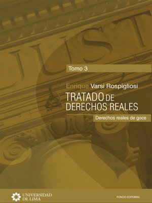 cover image of Tratado de derechos reales--Tomo 3